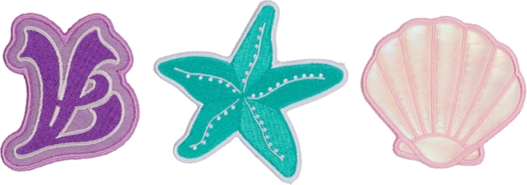 Baagl Baaglies mer – lot de 3 badges pour sac à dos et cartable