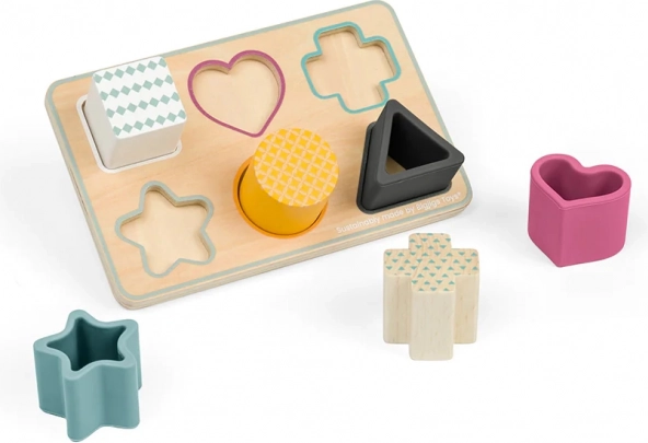 Bigjigs Toys puzzle à encastrer formes en bois FSC
