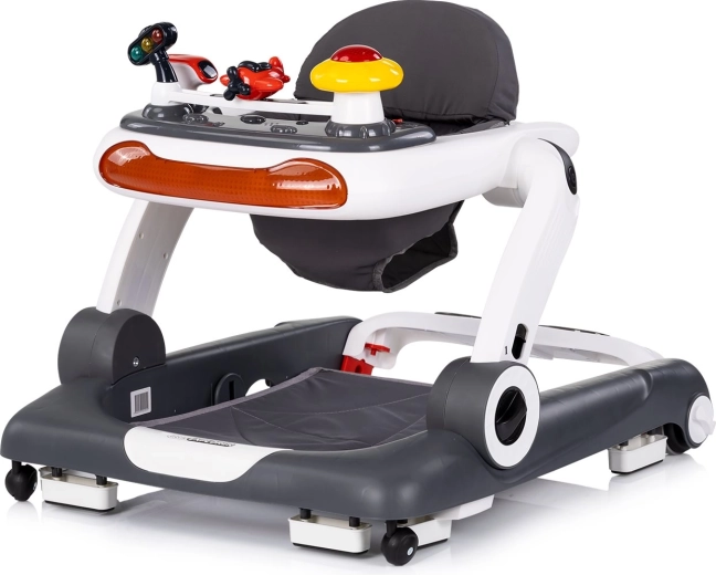 Trottinette bébé interactive 4 en 1 CHIPOLINO Little Explorer, grise