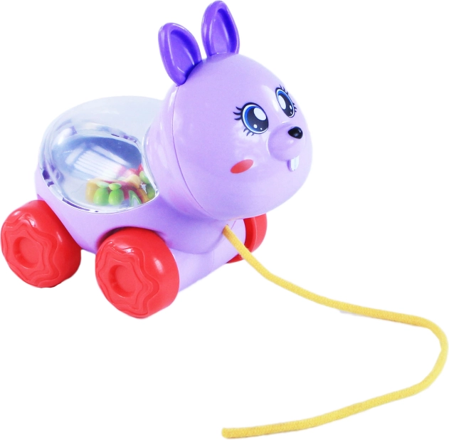 Lapin à tirer avec billes colorées