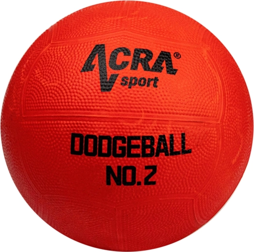 Acra ballon de dodgeball en caoutchouc Rubber Dodgeball rouge, taille 2