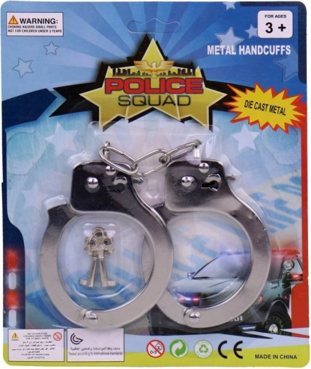 Menottes en plastique pour enfants sur carte