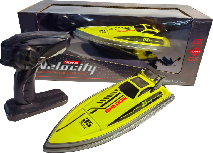 Bateau de course R/C Shadow 35 haute vitesse 1:16 jaune/noir