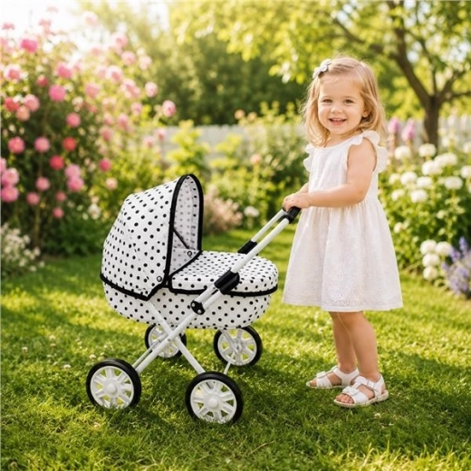 Poussette pour poupées New Baby Anička à pois