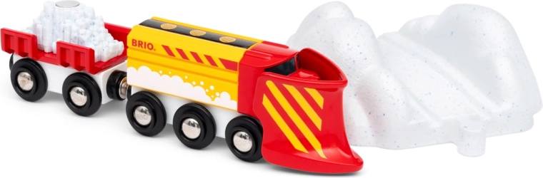 Train BRIO World avec chasse-neige