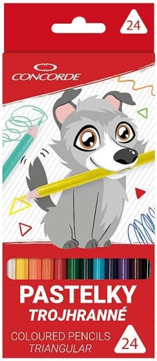 Crayons de couleur triangulaires CONCORDE 24 couleurs