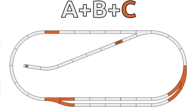 Roco geoLINE coffret de voies C avec ballast – section parallèle H0