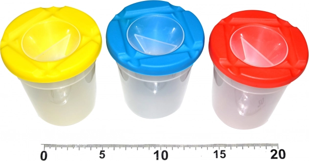 Gobelet à eau avec couvercle refermable et support pour pinceaux