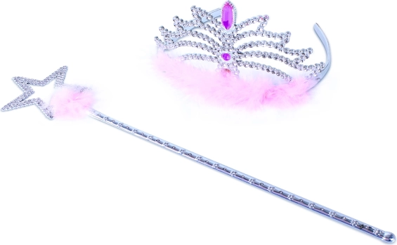 Couronne de princesse avec sceptre rose