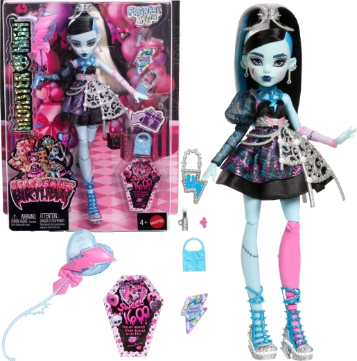 Poupée Monster High Frankie Stein Anniversaire horriblement sucré 27 cm avec accessoires
