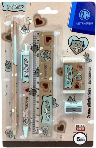 Ensemble d’écriture Pixel Animal Choco – set de 5 pièces