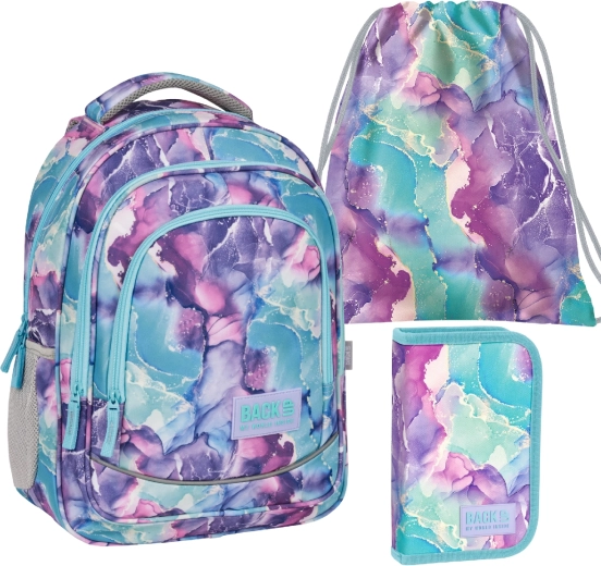 Ensemble scolaire BackUP Fantaisie 3 en 1 – sac à dos, trousse équipée et sac