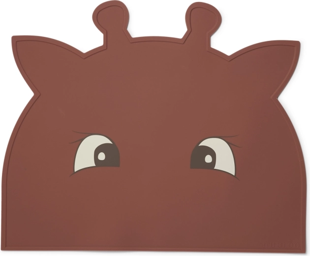 Nuuroo Albert set de table en silicone Giraffe Mahogany