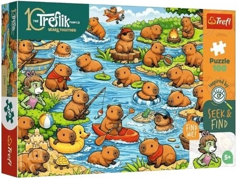 Puzzle Trefl Seek and Find Capybaras 100 pièces