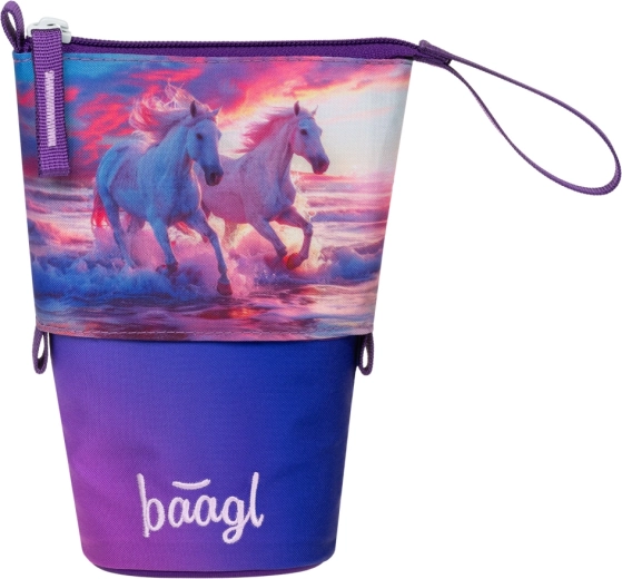 BAAGL trousse scolaire Organiseur à crayons Chevaux Cœur GRS