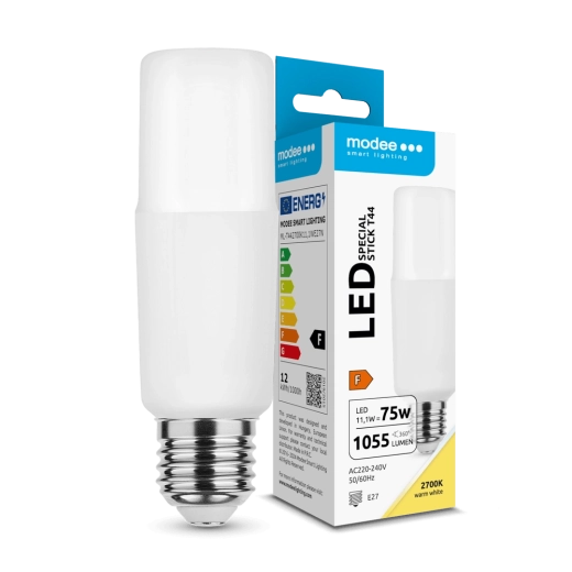 Ampoule LED Modee Lighting Stick T44 11,1 W E27 blanc chaud 1055 lm