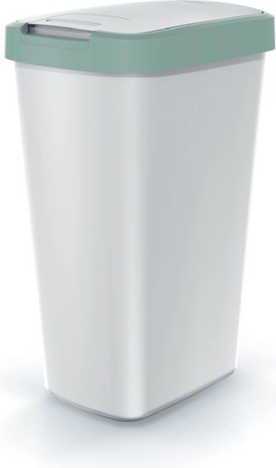poubelle compacta q flap 45 l couvercle vert clair