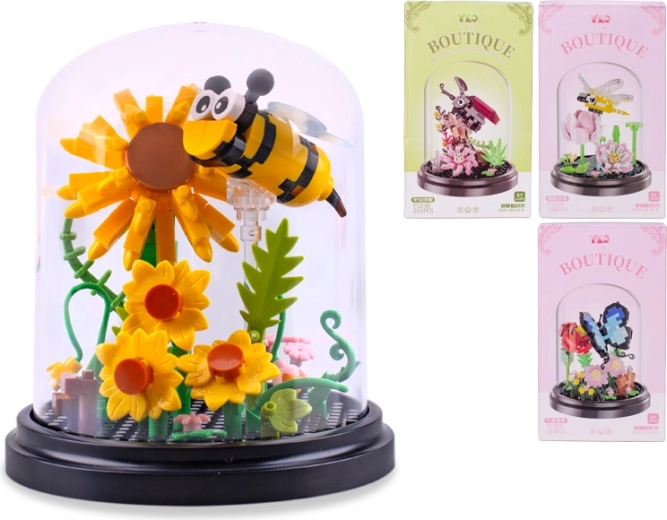 Jeu de construction insectes avec fleur pour enfants dès 6 ans