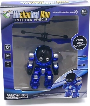 Figurine de robot volant futuriste de couleur dorée