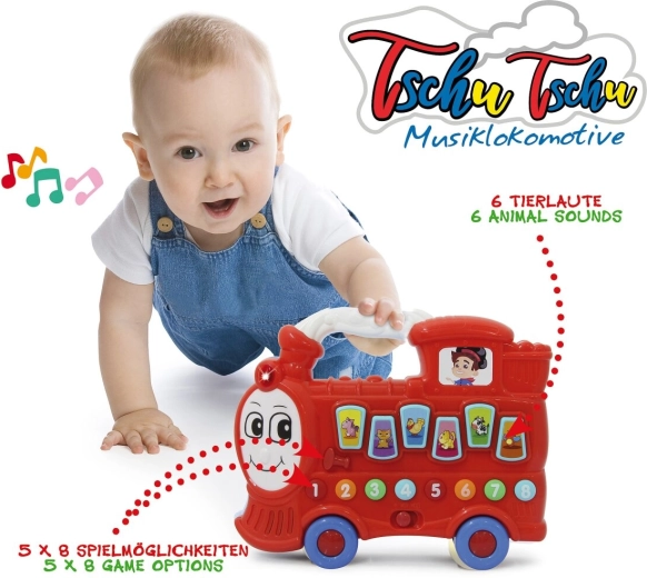 Train musical Tschu Tschu rouge Jamara