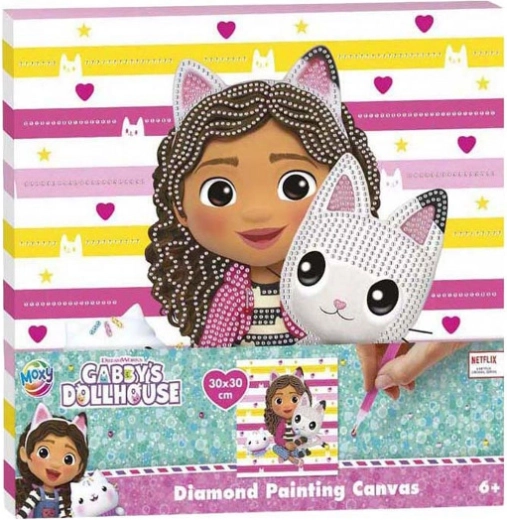 Mosaïque diamantée Gabby’s Dollhouse – La Maison de poupée de Gabby 30 × 30 cm