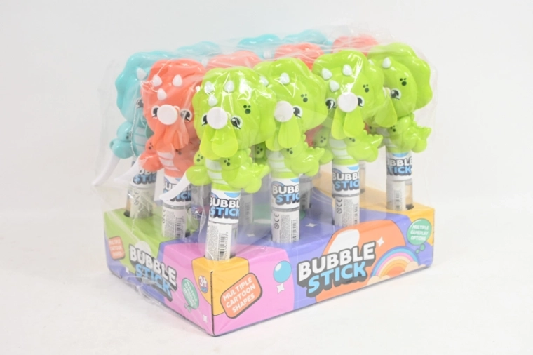 Souffleur de bulles avec moulin à vent dinosaure 25 cm