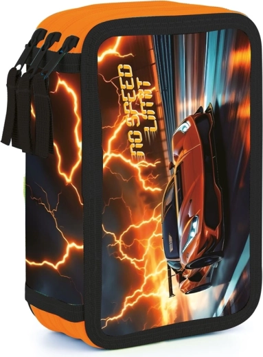 Trousse scolaire à trois étages avec voiture – vide