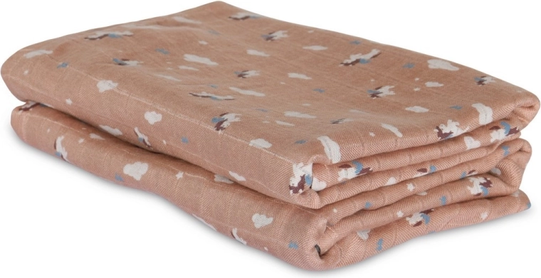 NUUROO Josefine langes en mousseline de bambou unicorn sky - 2 pcs