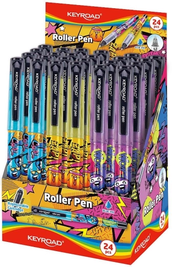 Roller rechargeable Keyroad Tattoo – présentoir, motifs assortis