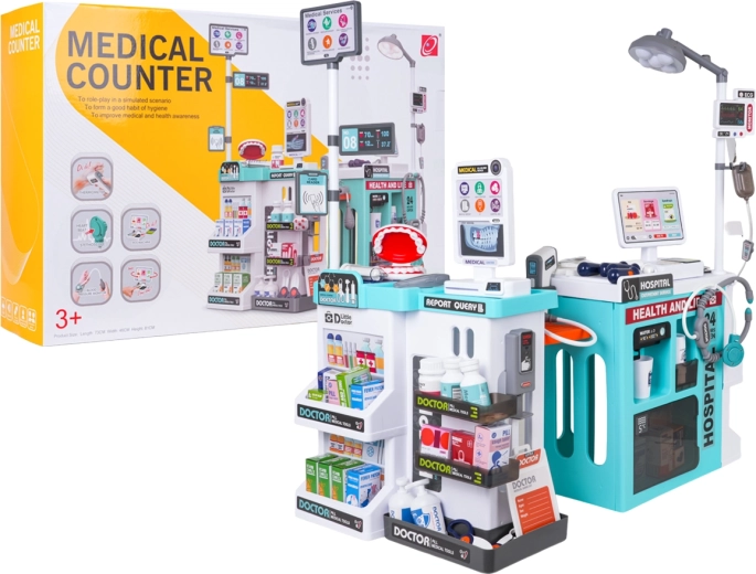 Méga set de petit médecin bleu 77 pièces