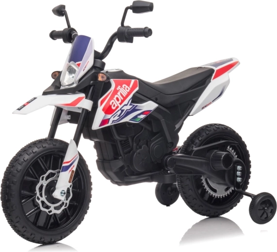 Moto électrique pour enfants APRILIA RX blanche