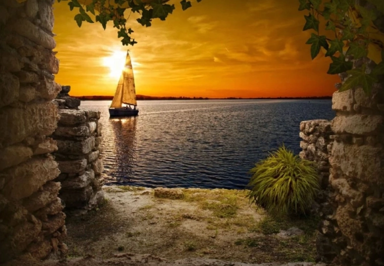 Peinture diamant – voilier au coucher du soleil 30 × 40 cm