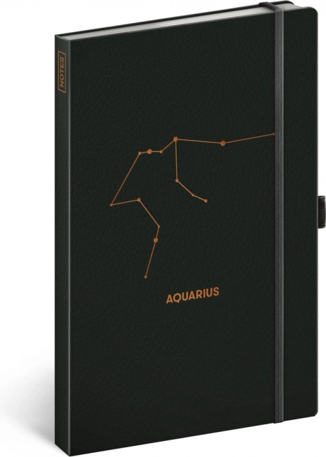 Carnet Zodiaque Verseau, ligné 13 × 21 cm