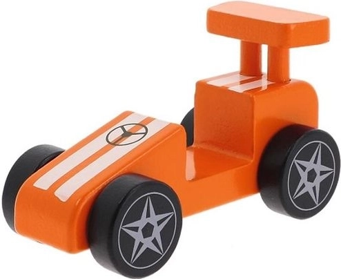 Jouet en bois Trefl – voiture de course orange