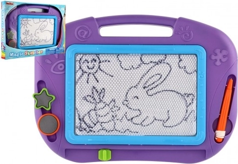 Tablette magnétique à dessin avec accessoires en plastique 32 x 24 cm en boîte