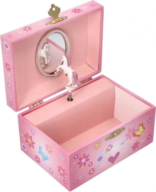 Boîte à musique-joaillerie Licorne fleurie – mélodie Le Lac des cygnes de GOKI