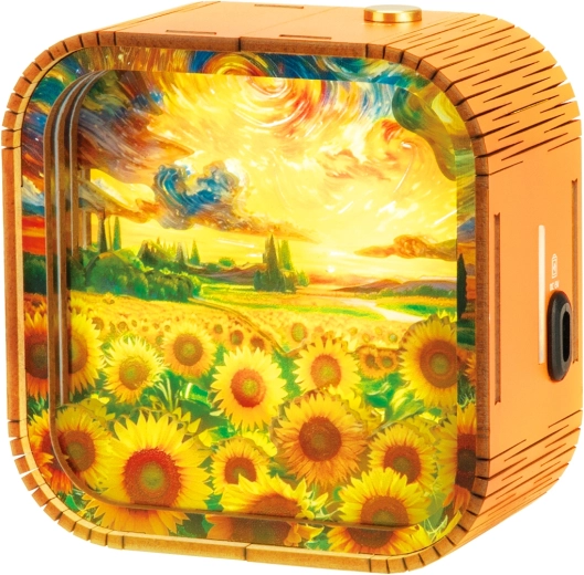 2Kids Toys puzzle 3D en bois lampe champ de tournesols