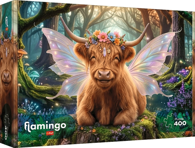 Puzzle Trefl flamant rose : protecteur de la forêt 400 pièces