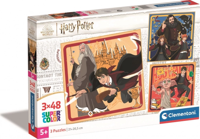 Puzzle Carré : Harry Potter, 3x48 pièces
