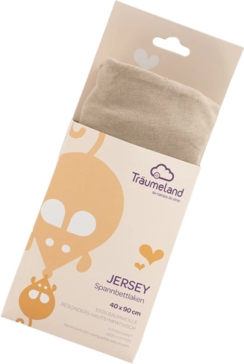 Träumeland drap-housse en jersey 40 × 90 cm taupe