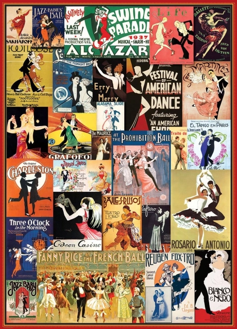 Puzzle EUROGRAPHICS affiches vintage de salles de danse 1000 pièces