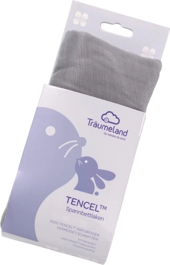 Drap-housse Träumeland Tencel 40 × 90 cm gris foncé