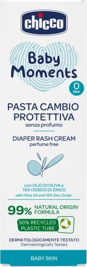 Chicco crème pour l’érythème fessier au zinc Baby Moments 100 ml