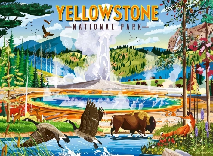 Puzzle Ravensburger Parc national de Yellowstone 500 pièces