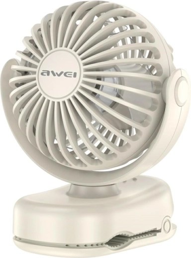 Mini ventilateur de table Awei F45 avec clip, blanc