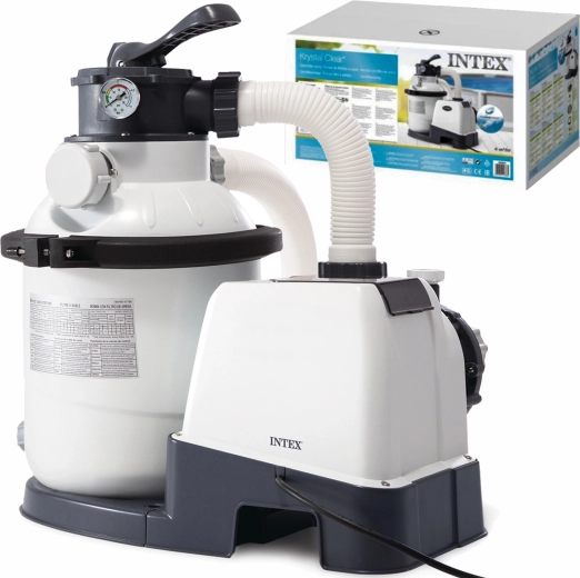 Filtration à sable pour piscine Intex 5700 l/h avec Hydro Aeration et minuteur