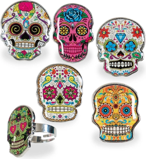 Bague Sugar Skull - 1 pièce