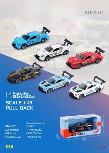 Petite voiture de course en métal 10,5 cm à rétrofriction