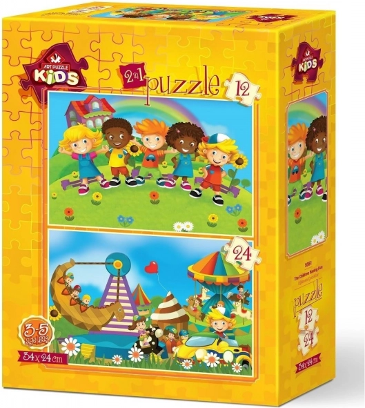 Puzzle Les enfants s’amusent 12 et 24 pièces
