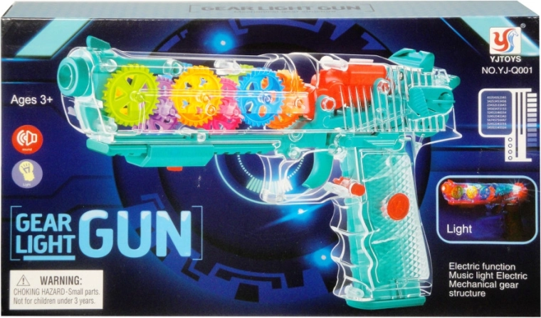 Pistolet transparent avec lumière et son